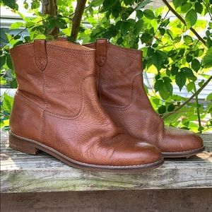 Madewell Otis Cognac leather boots